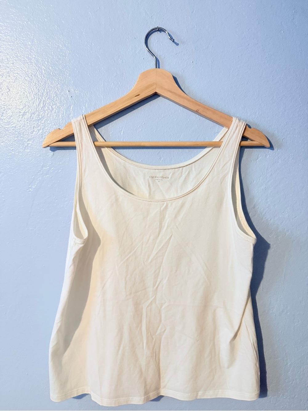 Eileen Fisher Cream Scoop Neck Tank Top